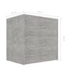vidaXL Comodini 2 pz Grigio Cemento 40x30x40 cm in Legno Multistrato