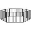 vidaXL Cancello per cani 6 pcs Nero 100 x 60 cm Acciaio zincato