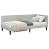 vidaXL Cornice del letto ad angolo Grigio chiaro 90 x 200 cm Velluto