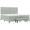 vidaXL Letto a molle con materasso Grigio chiaro 200 x 200 cm Velluto