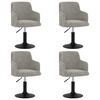 vidaXL Sedie da Pranzo Girevoli 4 pz Grigio Chiaro in Velluto