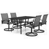 vidaXL Set da Pranzo da Giardino 5 pz in Textilene e Acciaio