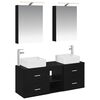 vidaXL Set di mobili per il bagno 5 pcs Rovere Nero