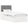 vidaXL Letto con Testiera Rivestita Grigio chiaro 80 x 200 cm