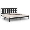 vidaXL Giroletto Nero in Legno Massello 180x200 cm Super King
