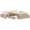 vidaXL Set Divano da Giardino con cuscino 13 pcs Beige e Crema