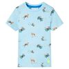 vidaXL Maglietta da Bambino Azzurro M&eacute;lange 116