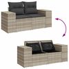 vidaXL Set Divano da Giardino 6pz con Cuscini Grigio Chiaro Polyrattan