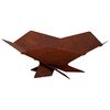 vidaXL Focolare Ruggine 53 x 53 x 18,5 cm Acciaio Corten
