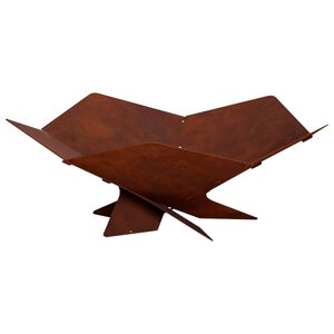 vidaXL Focolare Ruggine 53 x 53 x 18,5 cm Acciaio Corten