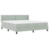 vidaXL Letto a molle Grigio chiaro 200 x 180 cm Poliestere