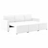 vidaXL Divano Letto Modulare a 3 Posti Bianco in Similpelle