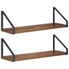vidaXL Scaffali da parete 2 pz Legno antico 50 x 16 x 15,5 cm