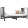 vidaXL Dormeuse Estraibile Grigia 2x(90x190) cm Legno Massello di Pino