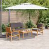 vidaXL Set Divano da Giardino 4 pcs Marrone 120 x 65,5 x 79 cm