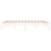 vidaXL Giroletto Bianco in Legno Massello 120x190 cm Small Double
