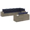 vidaXL Set Divani da Giardino 8 pz con Cuscini Grigio in Polyrattan
