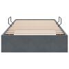 vidaXL Letto con Contenitore Grigio scuro 90 x 190 cm Velluto