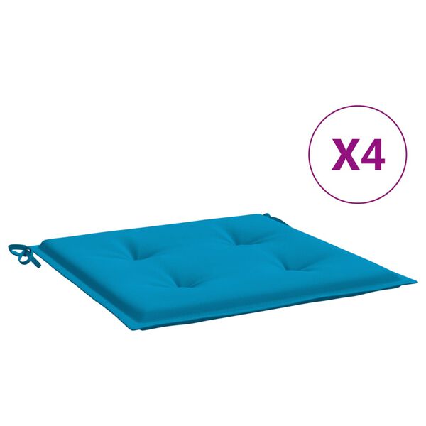 vidaXL Cuscini per Sedia 4 pz Blu 50x50x4 cm in Tessuto Oxford