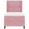 vidaXL Letto a molle con materasso Rosa 200 x 100 cm Poliestere