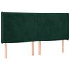 vidaXL Testiera ad Orecchio Verde Scuro 163x16x118/128 cm in Velluto