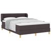 vidaXL Letto a molle con materasso Marrone Scuro 140 x 190 cm Tessuto