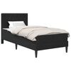 vidaXL Struttura letto con materasso Nero 90 x 200 cm Velluto