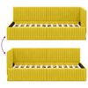 vidaXL Cornice del letto ad angolo Giallo 90 cm x 200 cm Velluto