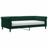 vidaXL Divano Letto con Materasso Verde Scuro 100x200 cm in Velluto