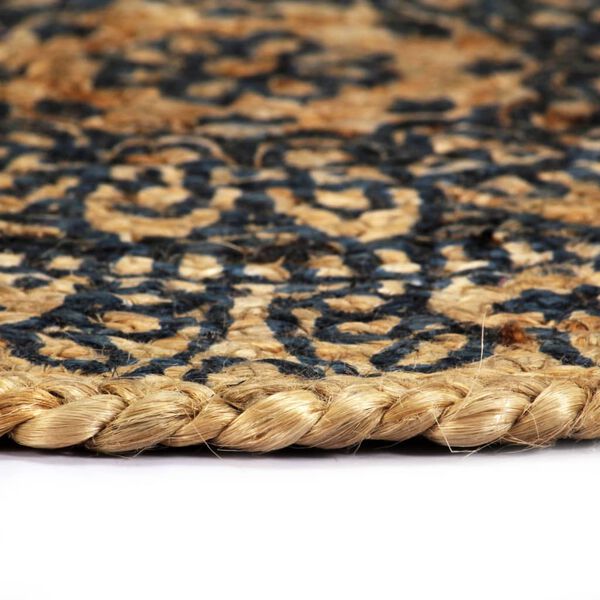 vidaXL Tovagliette 6 pz Blu Scuro 38 cm Rotonde in Juta