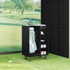 vidaXL Armadio per Golf con ruota Rovere Nero 65 x 45 x 98 cm
