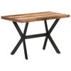 vidaXL Tavolo da Pranzo 120x60x75 cm Legno Massello con Finitura Ambra