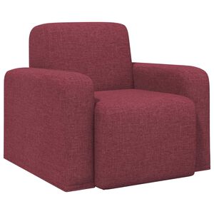 vidaXL Poltrona Rosso Vino Tessuto