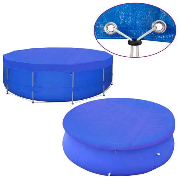 vidaXL Coperture per Piscina 2 pz in PE Rotonde 540 cm 90 g/m²