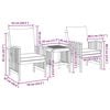vidaXL Set Divano da Giardino 3 pcs Marrone legno massello di acacia