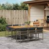 vidaXL Set da Pranzo da Giardino 7 pz con Cuscini in Polyrattan Grigio