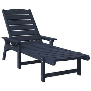 vidaXL Lettino da sole 2 pz Polietilene Navy