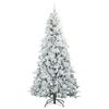 vidaXL Albero di Natale Artificiale con Rami Pieghevoli Bianco 240 cm