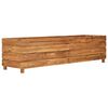 vidaXL Letto Rialzato 150x40x38 cm Legno di Teak di Recupero e Acciaio