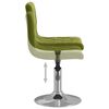 vidaXL Sedia da Pranzo Girevole Verde Chiaro in Velluto