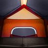 vidaXL Tenda Famiglia LED 6 Persone Grigio/Arancione Rilascio Rapido