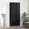 vidaXL Credenza Rovere Nero 69,5 x 34 x 180 cm Legno multistrato