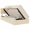 vidaXL Letto con contenitore e materasso Crema 90 x 200 cm Velluto