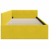 vidaXL Cornice del letto ad angolo Giallo 90 cm x 200 cm Velluto
