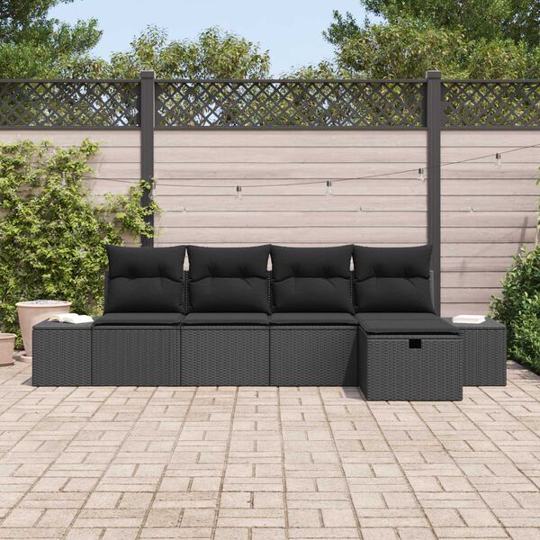 vidaXL Set di divani con cuscino 6 pcs polyrattan