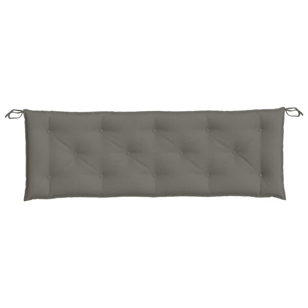 vidaXL Cuscino Panca Giardino Grigio Scuro Mélange 150x50x7 cm Tessuto