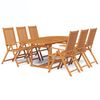 vidaXL Set da Pranzo da Giardino 5 pz in Legno Massello di Acacia