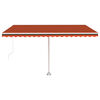 vidaXL Tenda da Sole Retrattile Manuale LED 400x300 cm Arancio Marrone