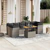 vidaXL Set Divano da Giardino 8 pz con Cuscini Grigio in Polyrattan