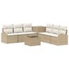 vidaXL Set di divani 8 pz Beige e Bianco Crema